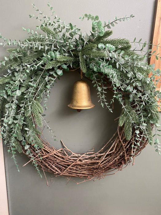 Eucalyptus and Winter Greenery with Bell