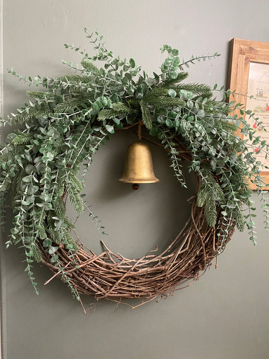 Eucalyptus and Winter Greenery with Bell