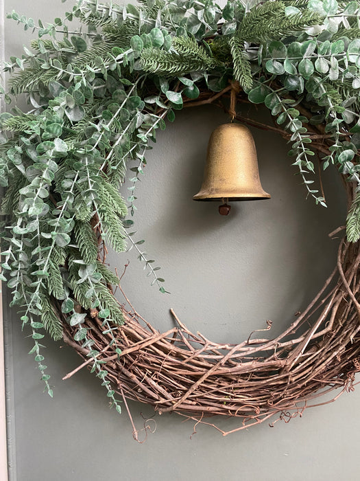 Eucalyptus and Winter Greenery with Bell